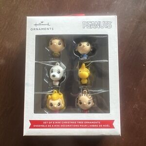 Hallmark Peanuts 6 Mini Christmas Tree Ornaments Free Shipping